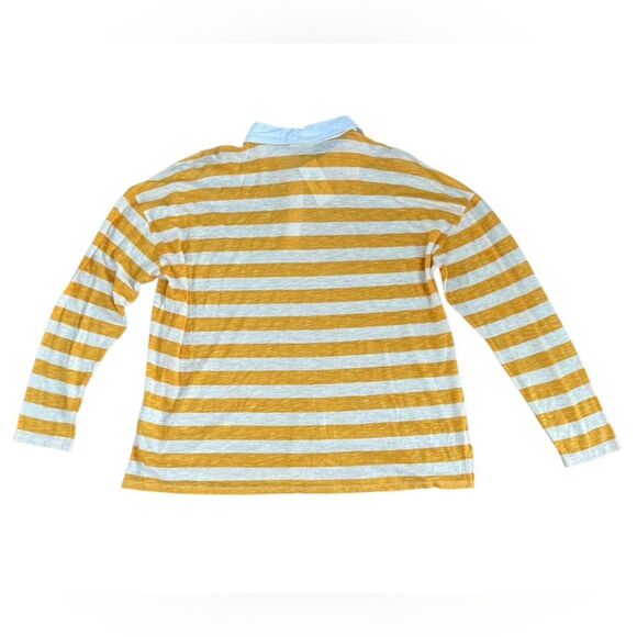 NWT Style & Co. Women's Striped Rugby Shirt in Oatmeal Size XXL - Picture 3 of 6